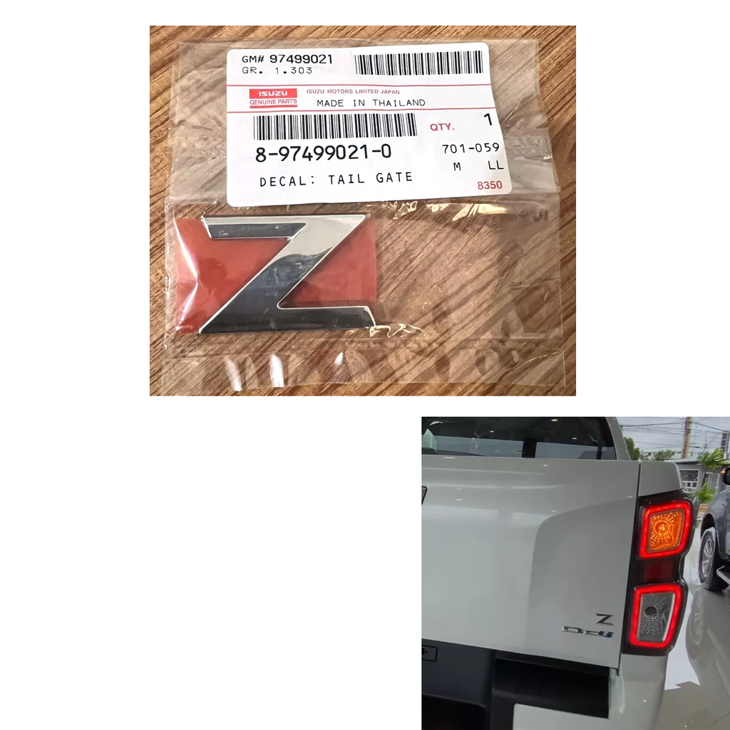 8974990210 Genuine Z Logo Tail Gate Emblem Badge Isuzu D-MAX 2020-2024 4.8x3cm K