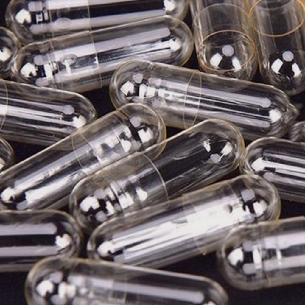 ゼラチンカプセル 0号 (500mg) 透明 1000個