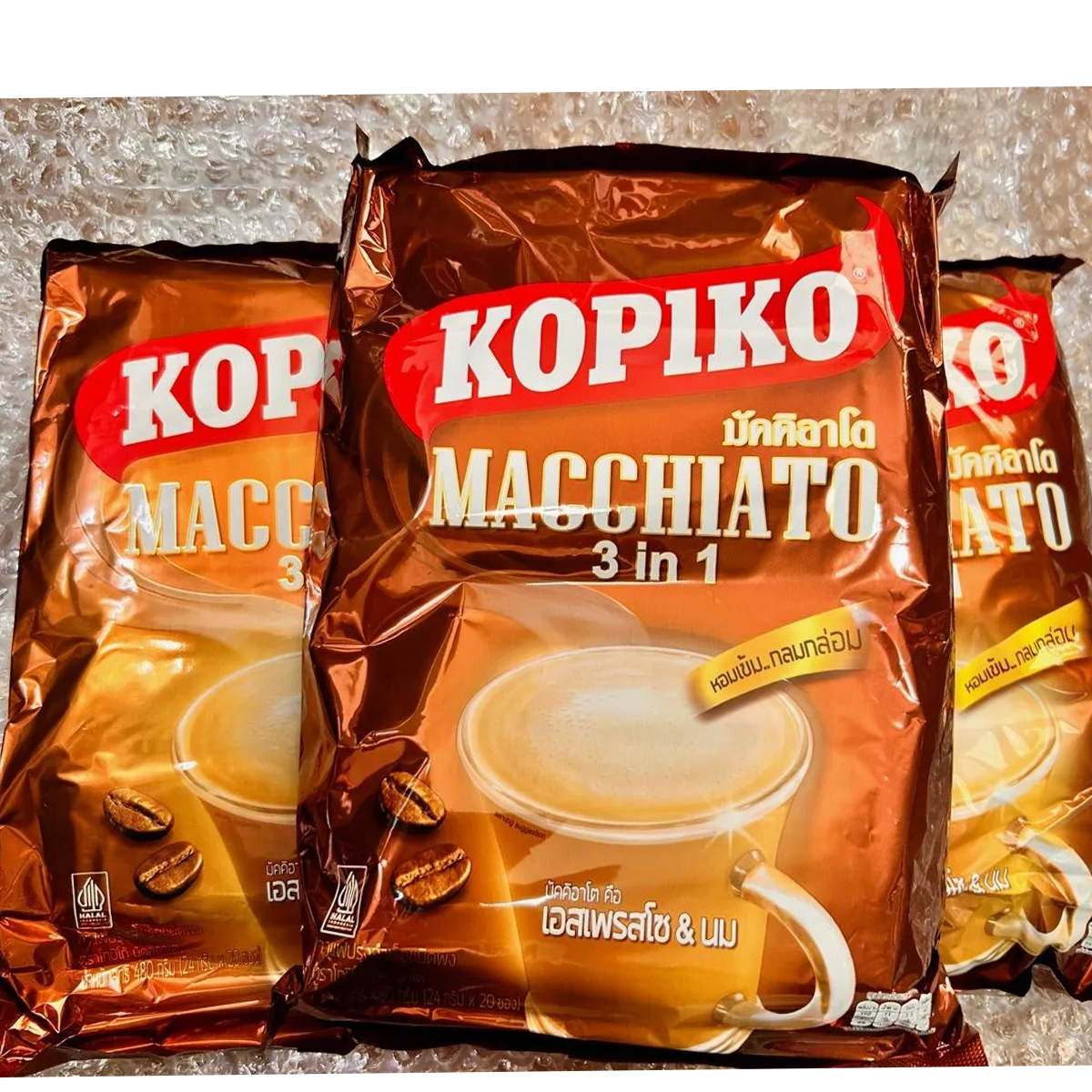 480g (20 Beutel/Packung) 3in1 Kaffee Macchiato Sanft, lecker Hallah Kopiko K