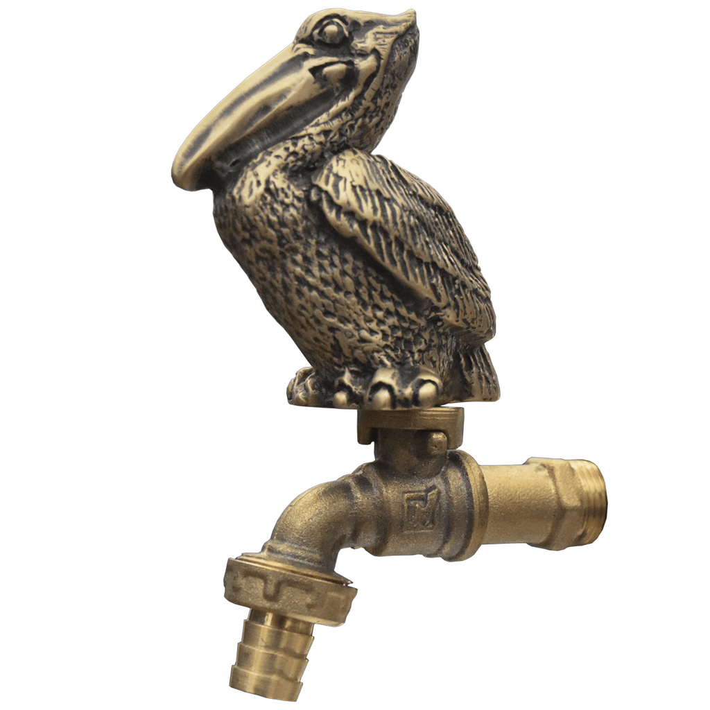 Pelican Brass Faucet Tap No.2 – 1/2" Thread | Vintage Garden Spigot | Made in Thailand