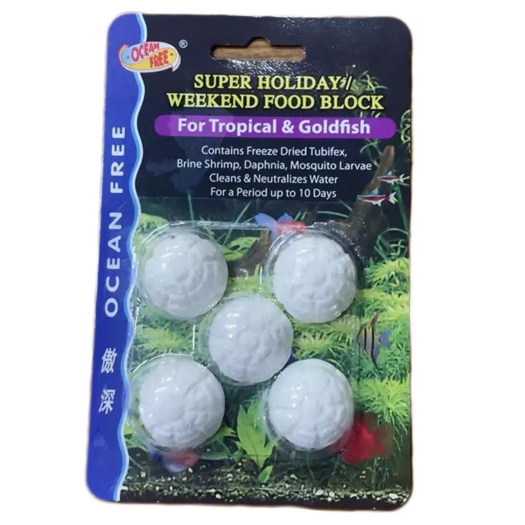 Super Holiday Weekend Fish Food Block Tropical Goldfish for 10 days K