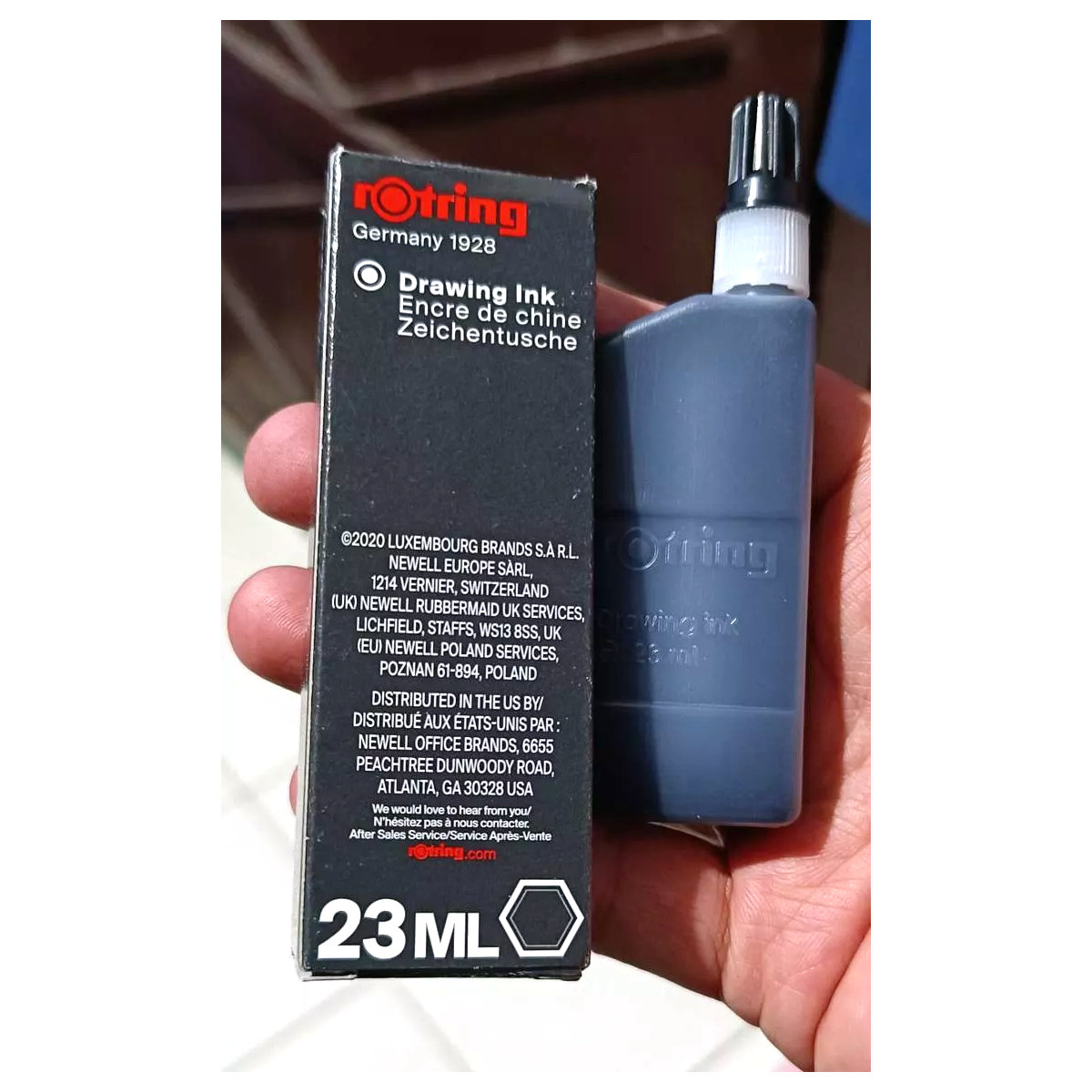 23 ml rOtring Tusche Nachfüllflasche Schwarz Zeichenstift K