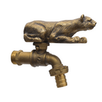 Gepard Messing Wasserhahn – 1/2" Gewinde | Küche, Außenbereich, Garten & Hof | Vintage Zapfhahn | Hergestellt in Thailand