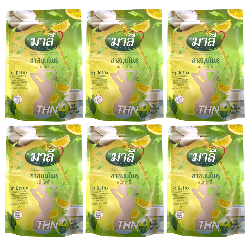 Malee THN Detox Herbal Tea 150g × 6 Packs – Halal Certified Natural Wellness Bundle