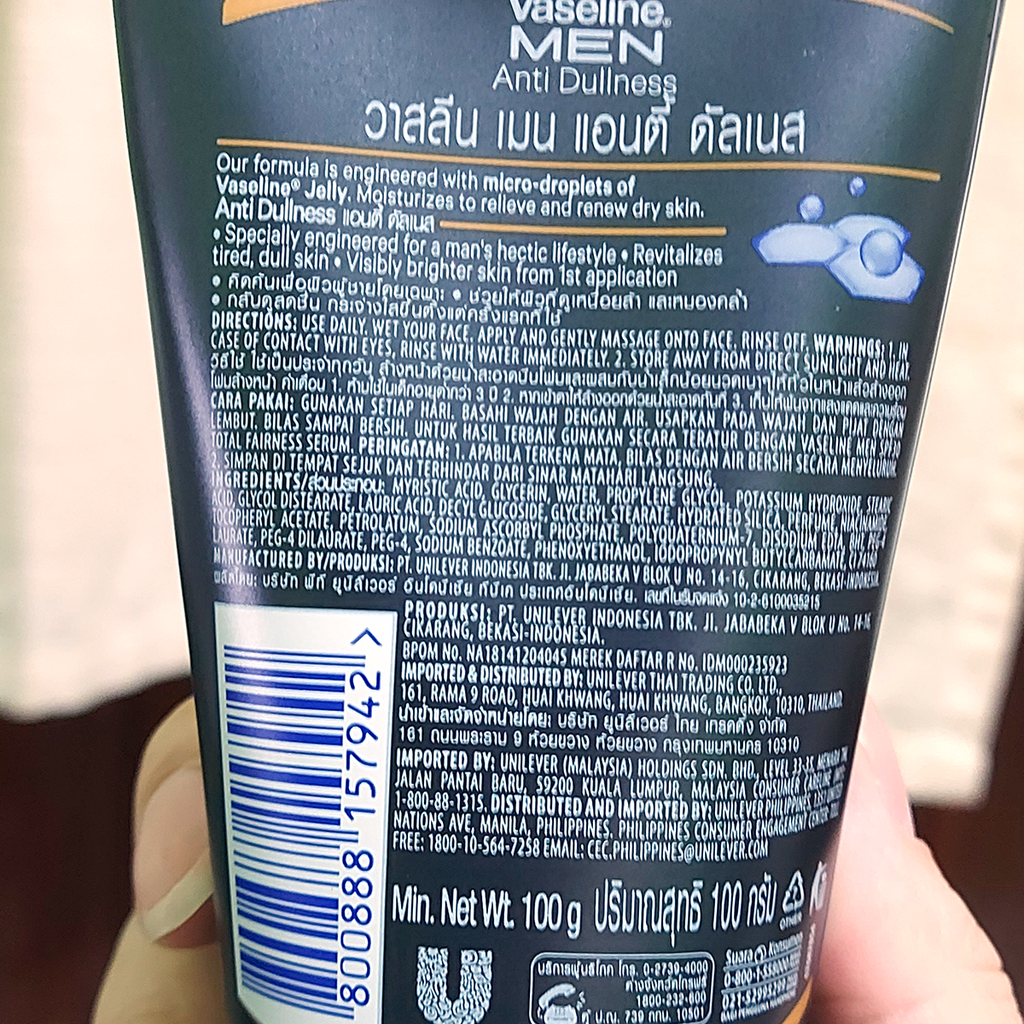 100 g Vaseline Men Gesichtsreinigung Peeling Gegen fahle Haut Erfrischt strahlende Haut K