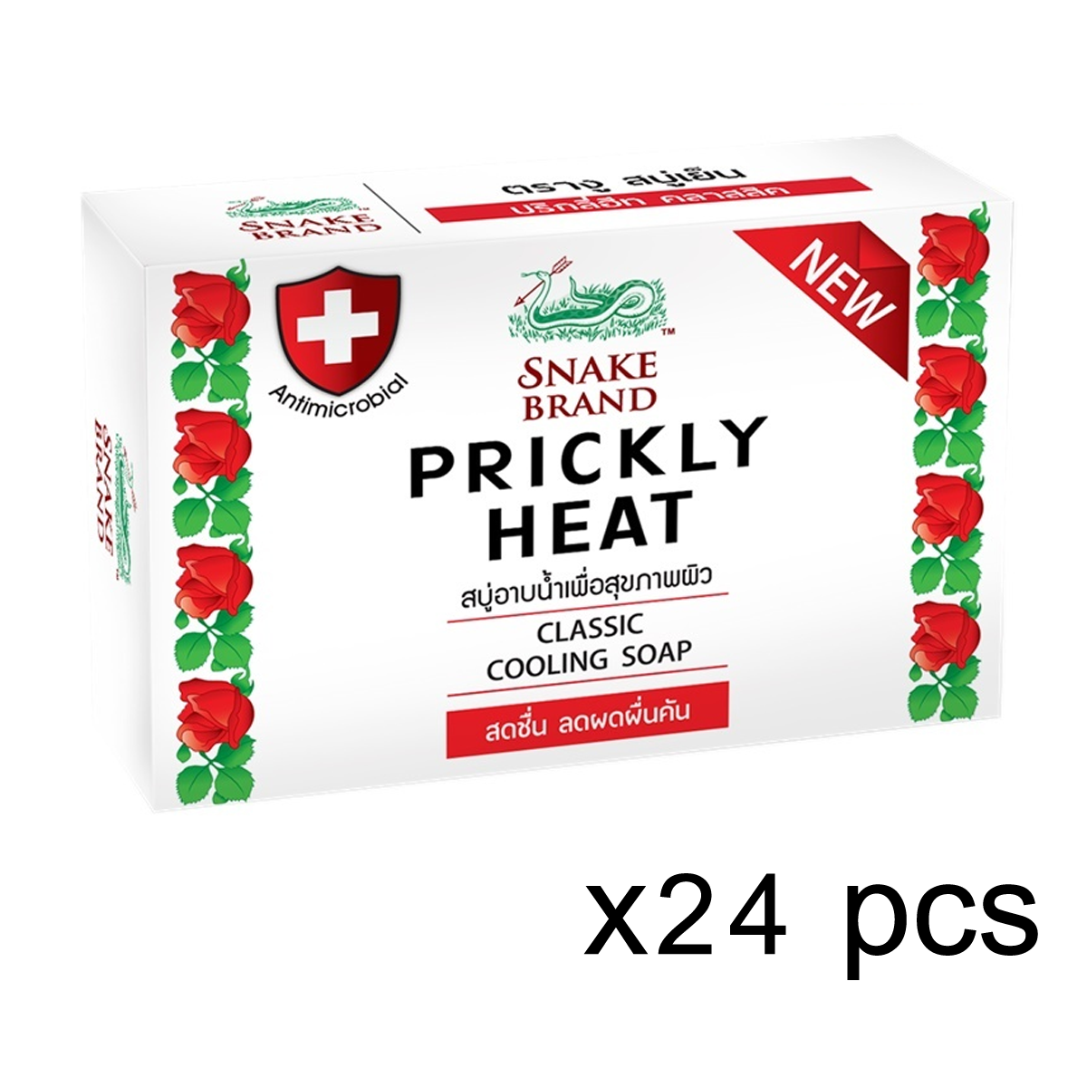 24 Stück x 100g Klassische Kühlseife Snake Brand Antibakterielle Körperseife K