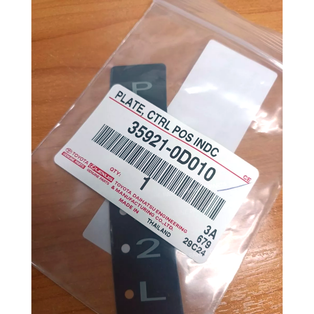 6 Stk. Original 359210D010 PLATTE KONTROLLPOSITION ANZEIGE TOYOTA VIOS 2003-2006 K