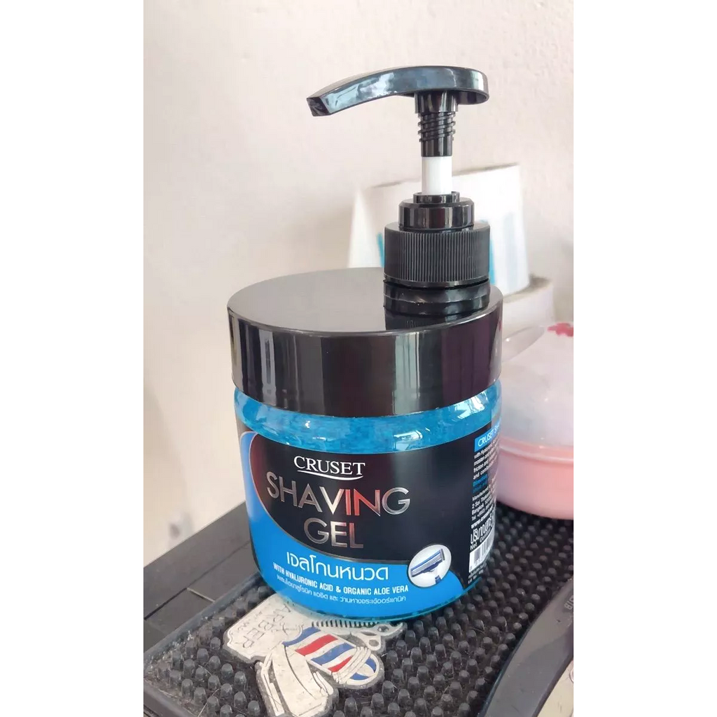 500g Cruset Shaving Gel with Hyaluronic Acid and Organic Aloe Vera K