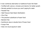 100g Fish Food Fresh Superior Bloodworm High protein color boost K