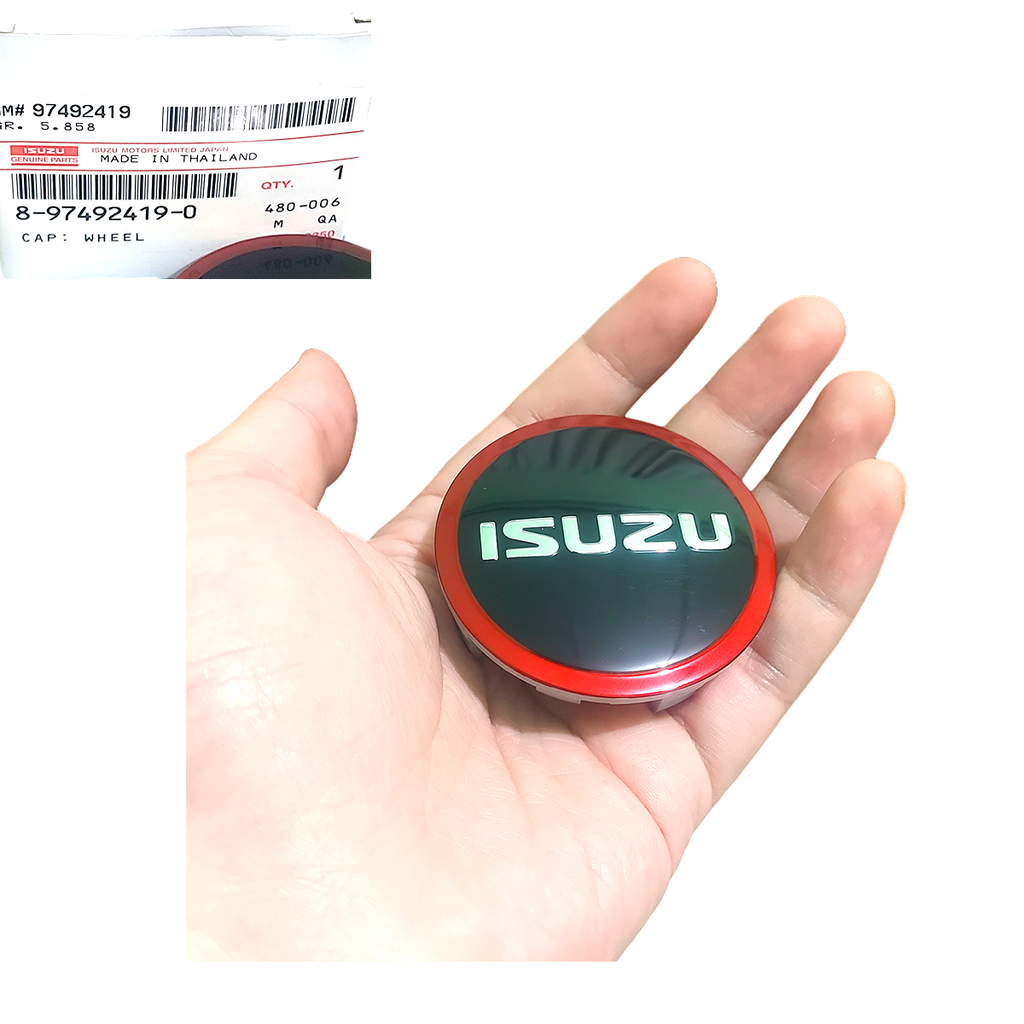 ISUZU 8974924190 Radnabenkappe Silber/Rot Logo TFR TFS D-MAX 2020 K