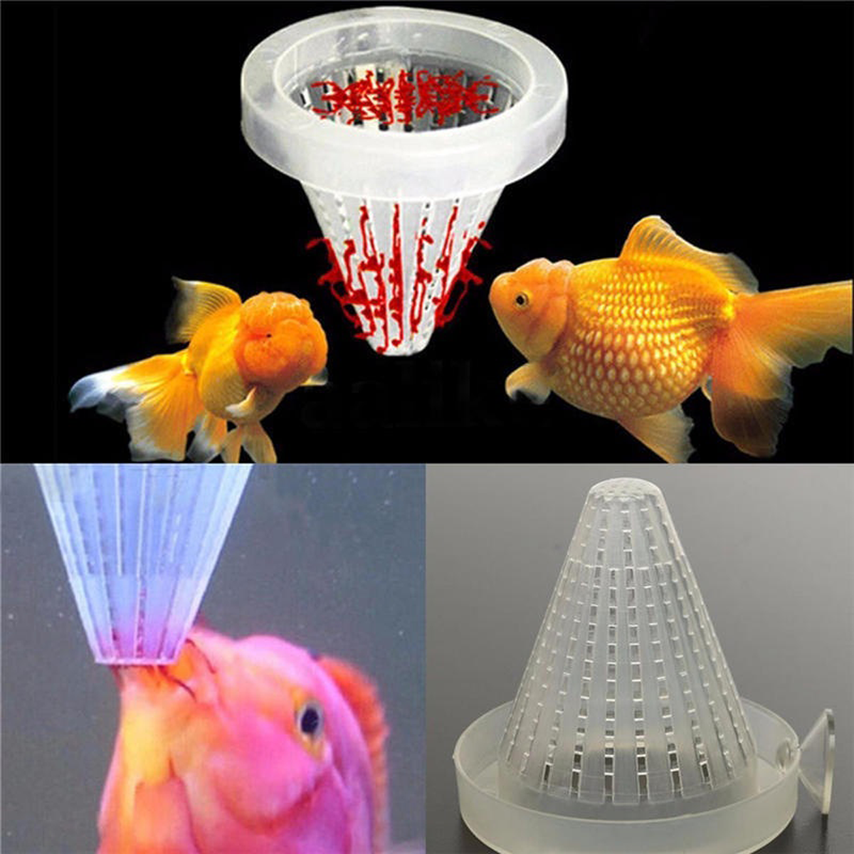 Aquarium Futterkegel aus Kunststoff Zum Einlegen von Futter, lebenden Würmern für Fische K