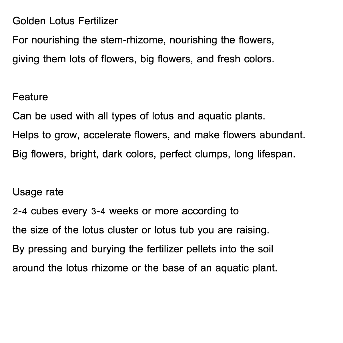 6Pcs x 50tab Lotus fertilizer aquatic plants Accelerate flowers leaves color K