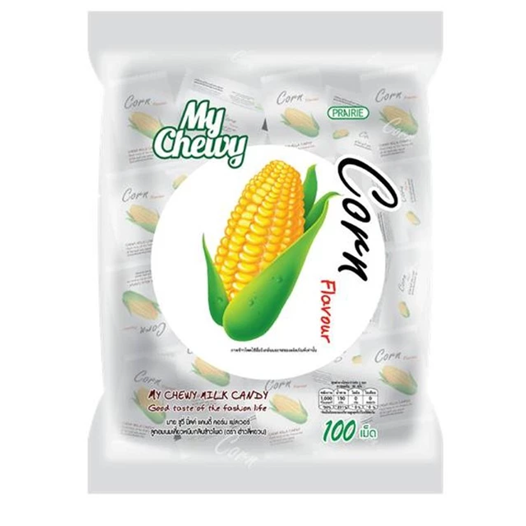 マイチューイミルクキャンディ – コーン味 360g（約100個入り）| タイ産チューイキャンディ