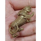 Brass Amulet Tiger Talisman Protection Lucky Money Thai Figure pendant K