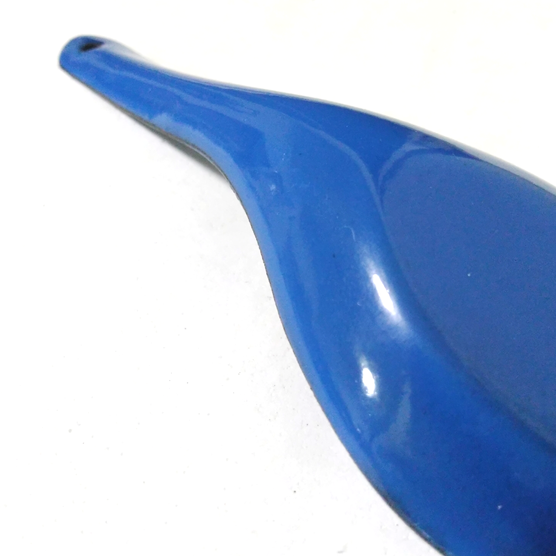 set 6 Pcs Blue enamel soup spoons Vintage camping cutlery enamelware japanese K