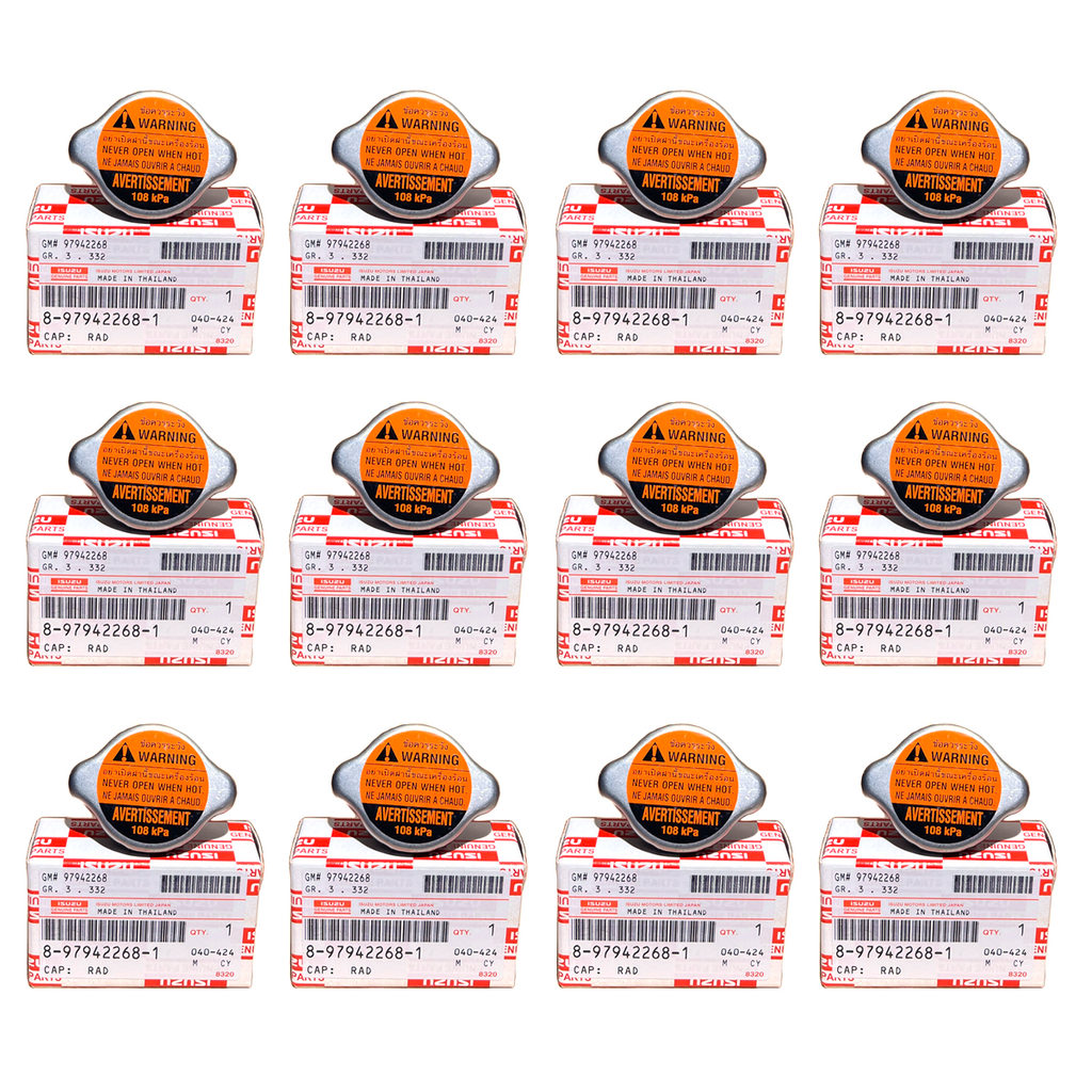 (12 Pcs) 8979422681 Genuine Radiator Cap Cover Isuzu D-MAX Mu-X Mu-7 2003-2019