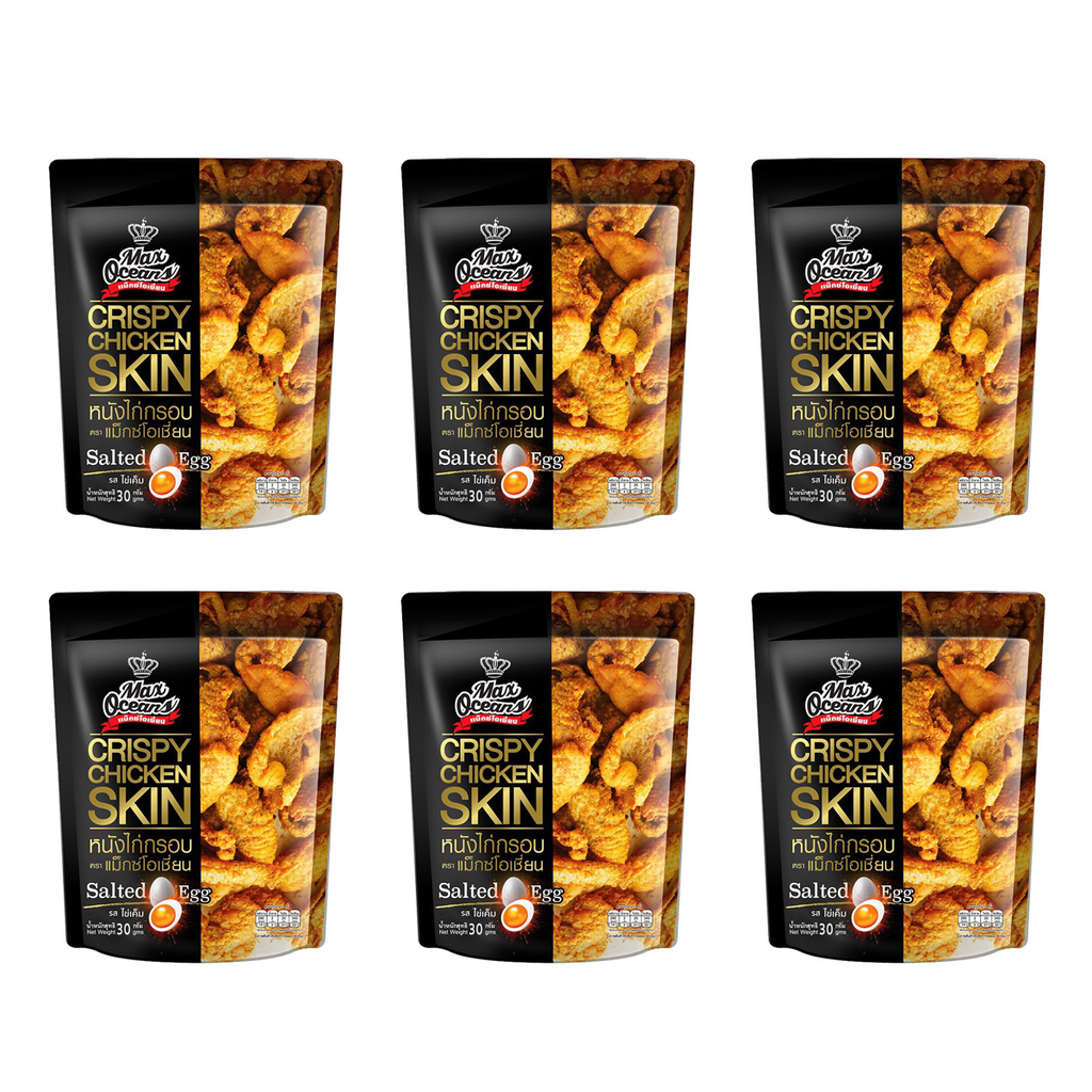 Knusprige frittierte Hähnchenhaut-Snacks, Geschmack gesalzenes Ei, 30 Gramm K
