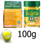100g Wangprom YellowThai Herbal Balm Massage Pain Relief Aromatherapy