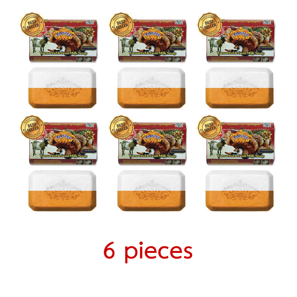 6 Stück x 125g Asantee Tamarinde+ Ziegenmilch Kräuterseife Hautaufhellend Gesicht Körper K