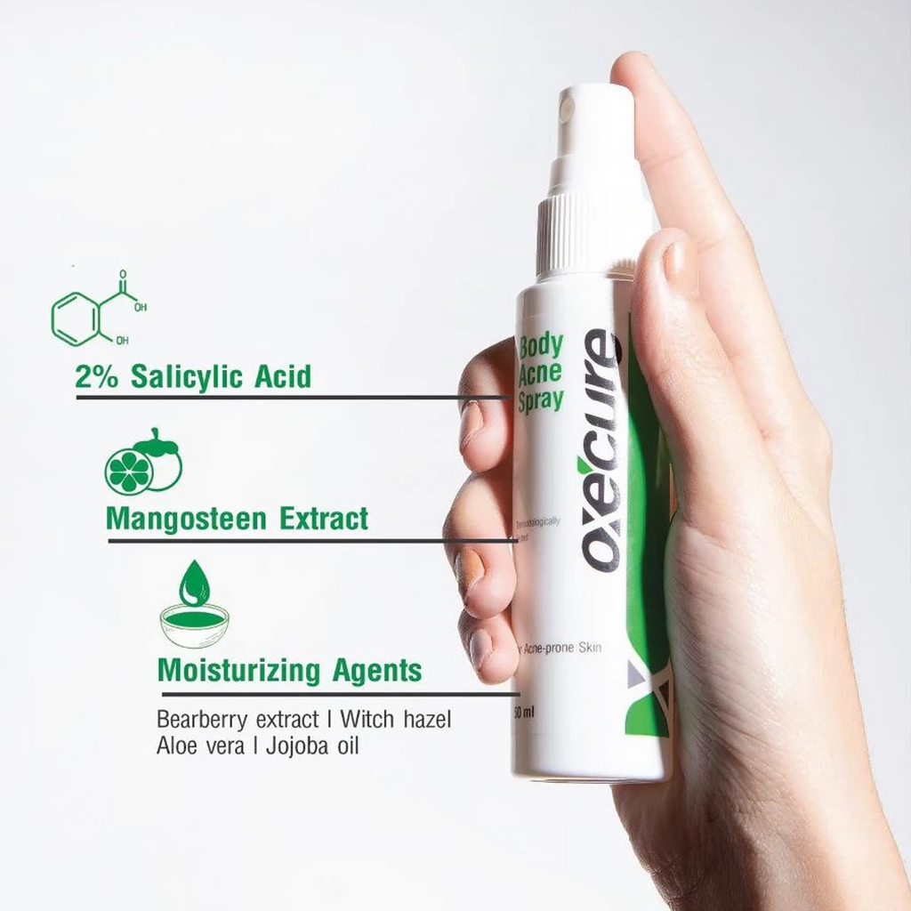 50ml Oxcecure Body Acne Spray Ohne Duftstoffe Reduziert Aknenarben