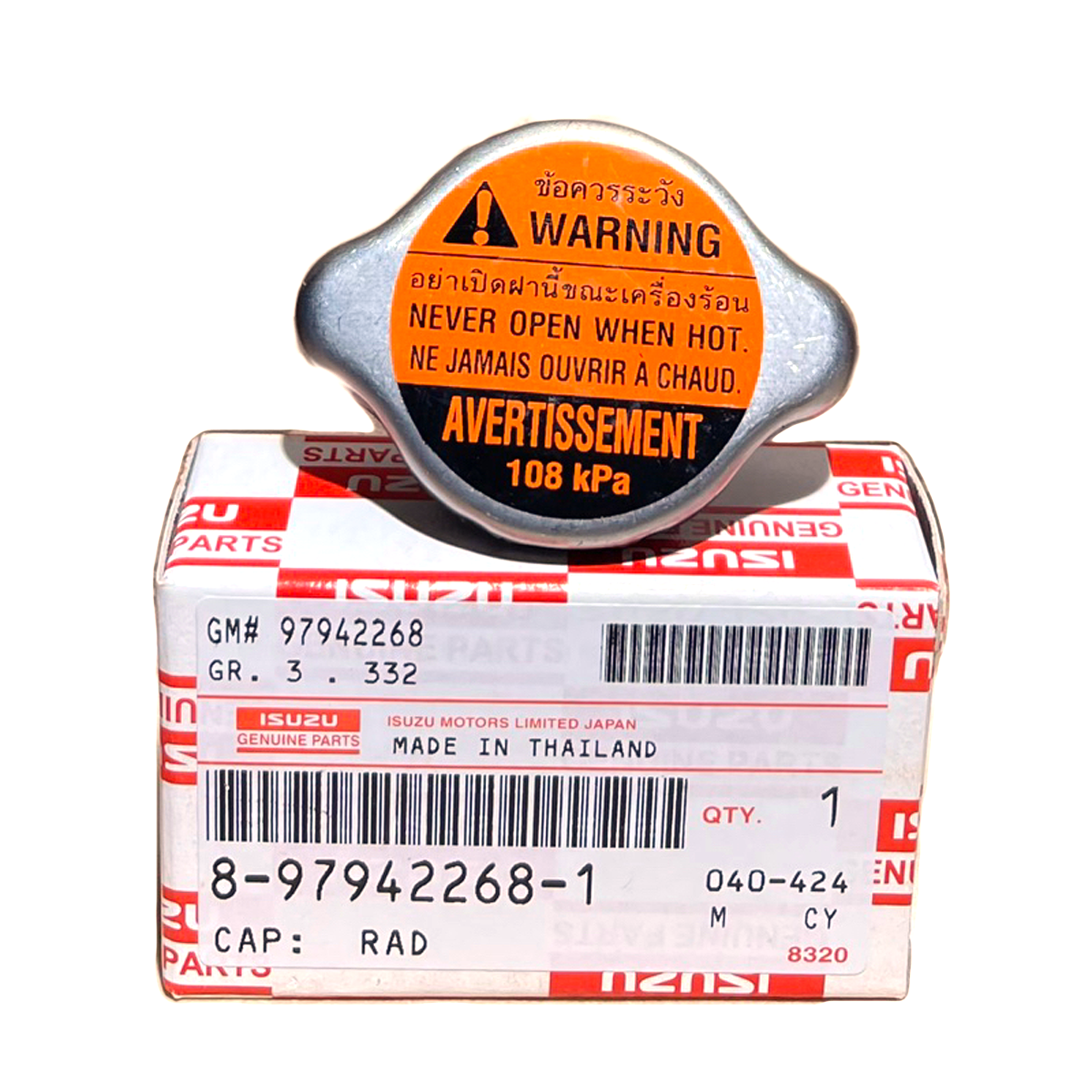 (12 Pcs) 8979422681 Genuine Radiator Cap Cover Isuzu D-MAX Mu-X Mu-7 2003-2019