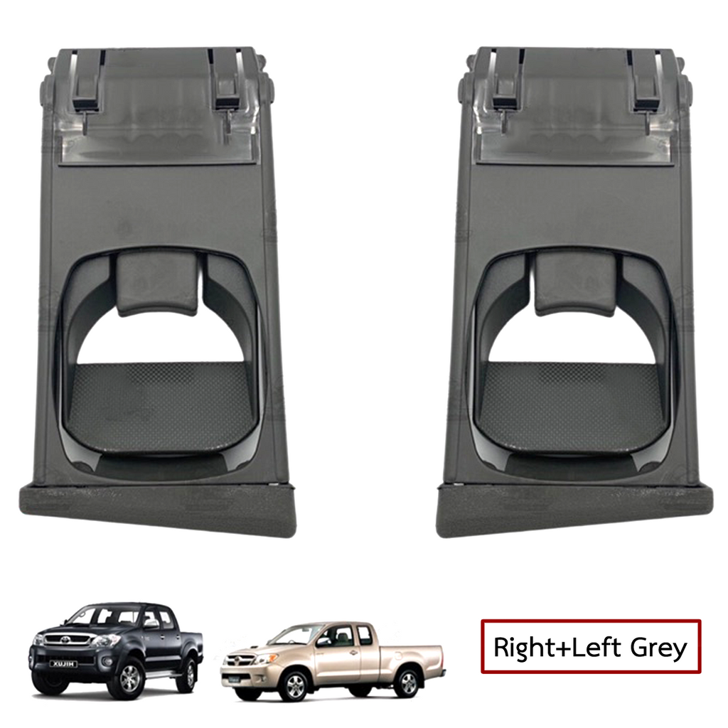 [Left+Right] Cup Holder Grey Toyota Hilux Vigo Pickup Truck 2004 - 2015 THK
