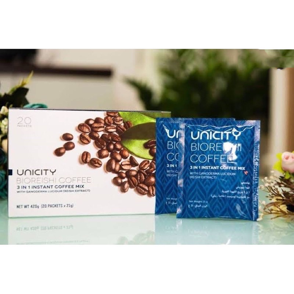 20 Packets 3 in 1 Unicity BioReishi instant Coffee Arabica mixed Red reishi K