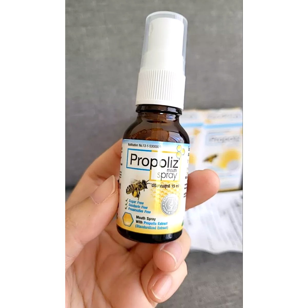Propoliz Propolis Mouth Spray 15ml – Natural Throat Spray with Honey & Peppermint | Sugar Free