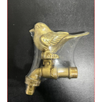 アンティーク鳥型真鍮製蛇口 - 庭用装飾水栓（ハンドル付き）