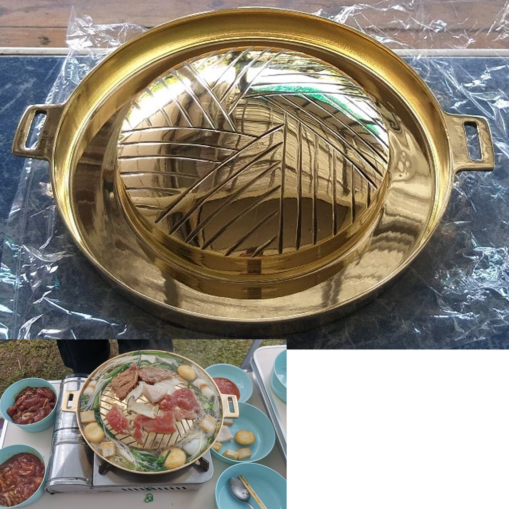 11 Zoll Echtes Messing BBQ Topf Herd Pfanne Grill Mookata Thai Küche BBQ K