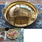 11 Zoll Echtes Messing BBQ Topf Herd Pfanne Grill Mookata Thai Küche BBQ K