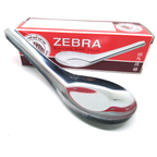 12 Stück/Karton Suppenlöffel Edelstahl Asiatischer Reis Dessert Chinesisches Essen ZEBRA