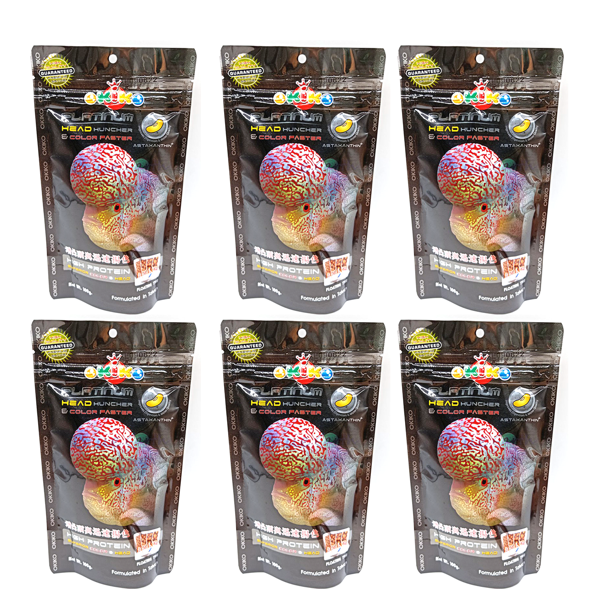 オキコ フラワーホーン専用フード 色揚げ＆頭部成長促進 (100g)