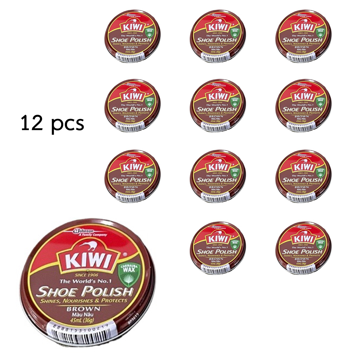 KIWI Brown Shoe Boot Polish Wax 45ml — Shines, Nourishes & Protects