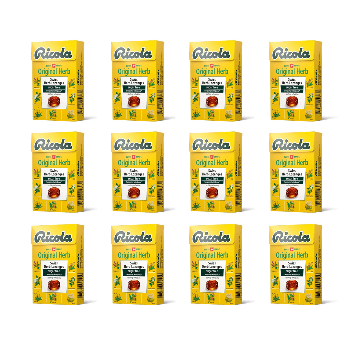 Ricola Swiss Herb Candy Lozenges Sugar Free 40g – 6 Flavors | Orange Mint, Cranberry, Glacier Mint & More
