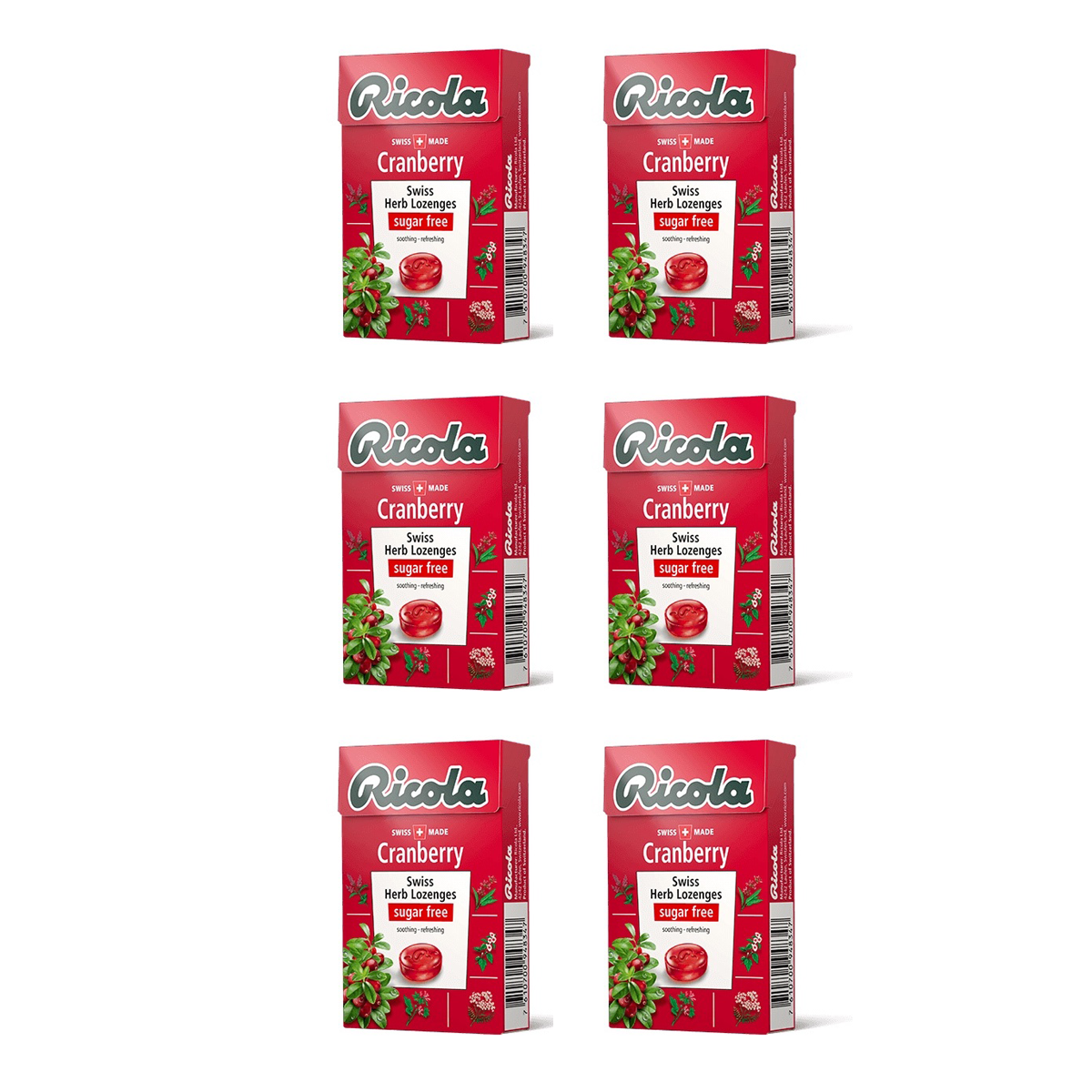 Ricola Swiss Herb Candy Lozenges Sugar Free 40g – 6 Flavors | Orange Mint, Cranberry, Glacier Mint & More