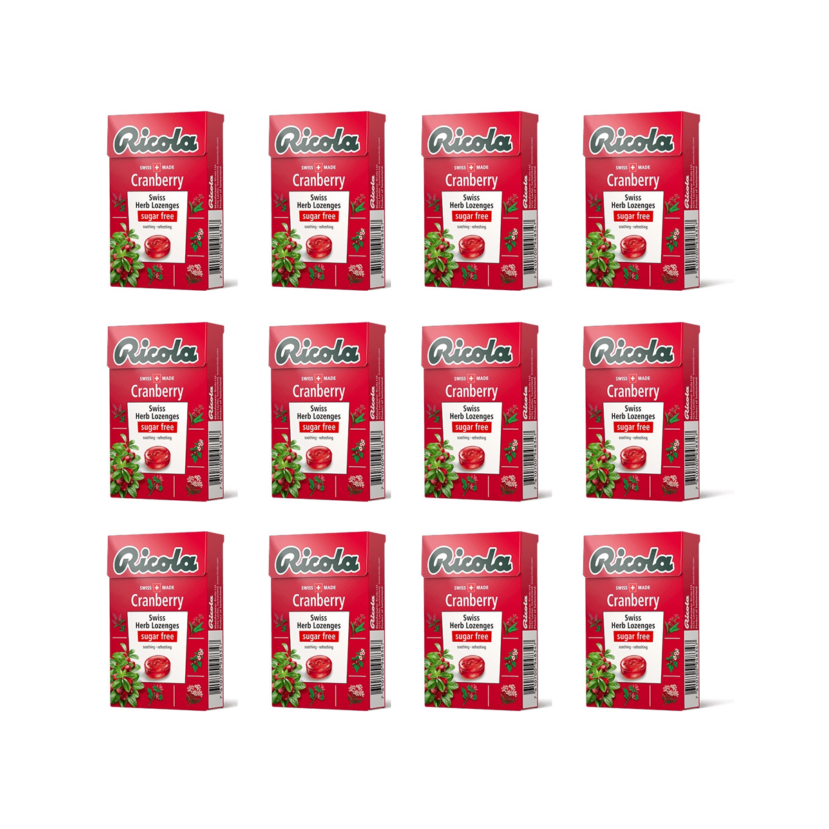 Ricola Swiss Herb Candy Lozenges Sugar Free 40g – 6 Flavors | Orange Mint, Cranberry, Glacier Mint & More