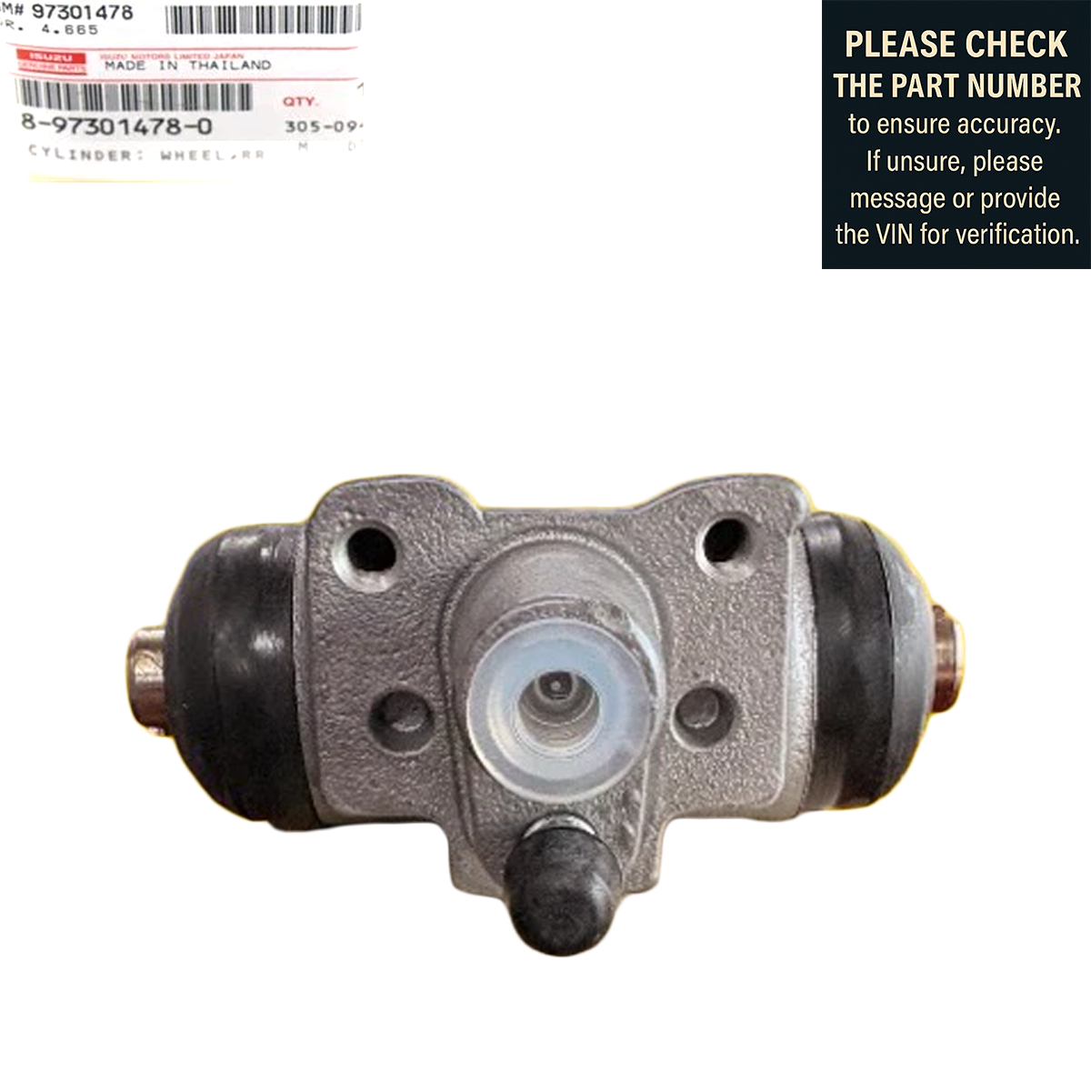 ISUZU Genuine Rear Wheel Cylinder #8-97301478-0 – D-Max 4X2 (2WD) Left/Right (2003–2019)