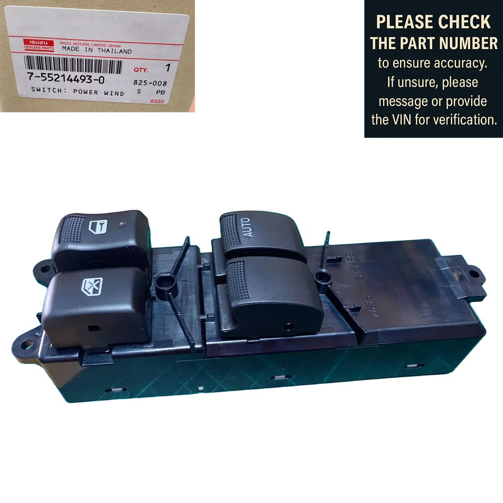 Genuine ISUZU D-Max 2012-2019 CAB Right Power Window Master Switch 7552144930