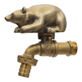 Brass Garden Faucet Tap Bear Gold - Side view