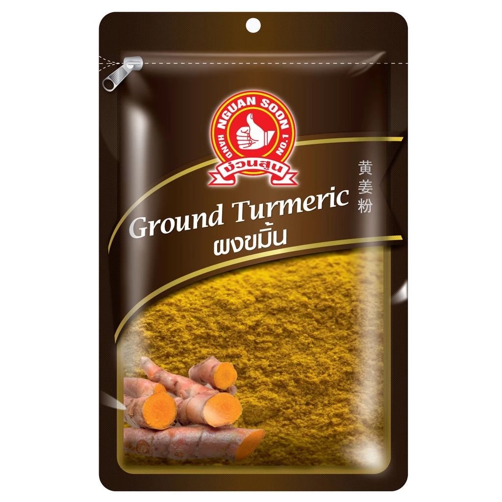 Nguan Soon No.1 Hand Brand Ground Turmeric Powder 500g – タイ料理とインド料理に最適な黄金色のハーブ