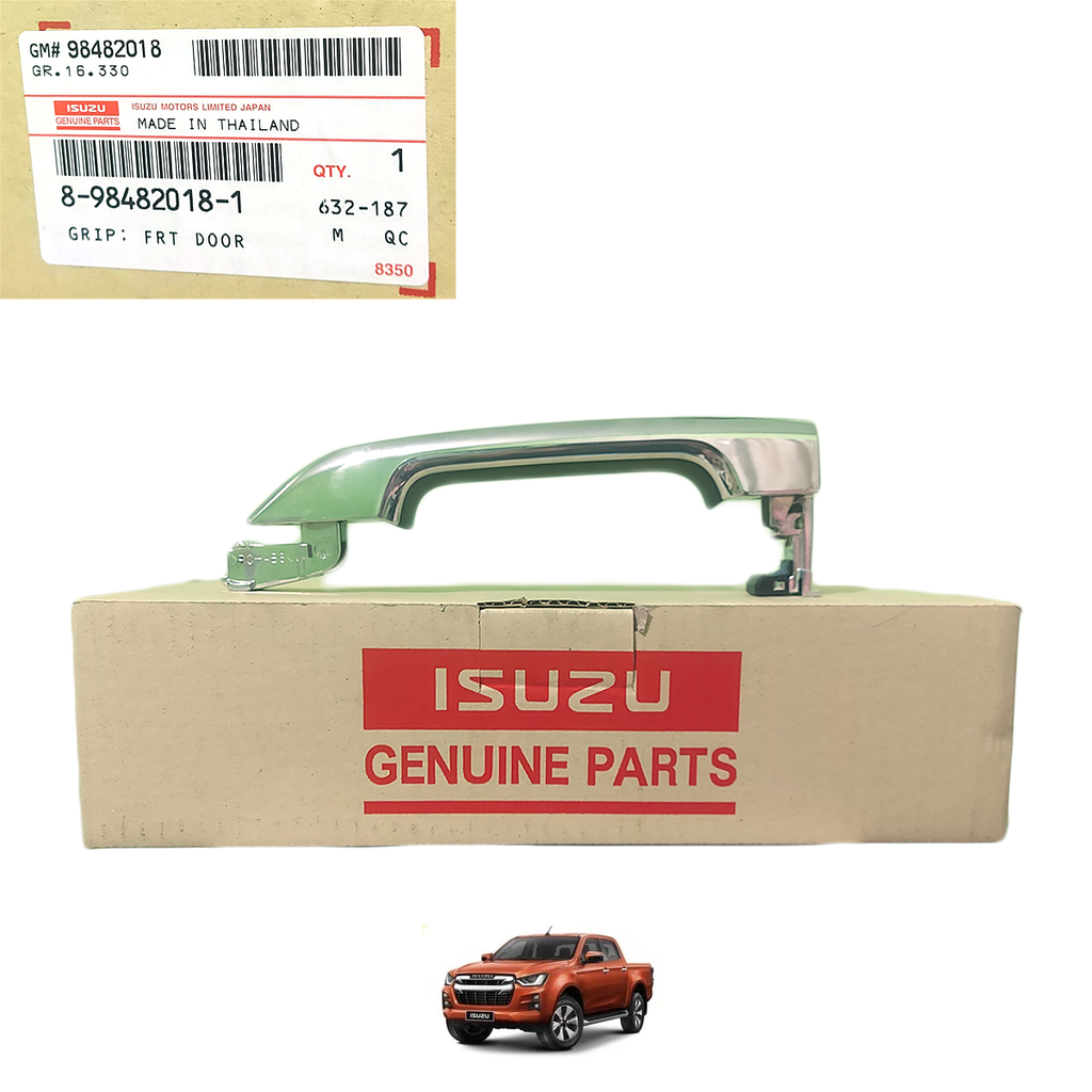 Isuzu Genuine Parts chrome exterior door handle, left side, part 8-98482018-1