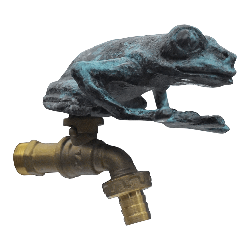Garden Faucet Tap Large Frog Green-Black - Side View 1