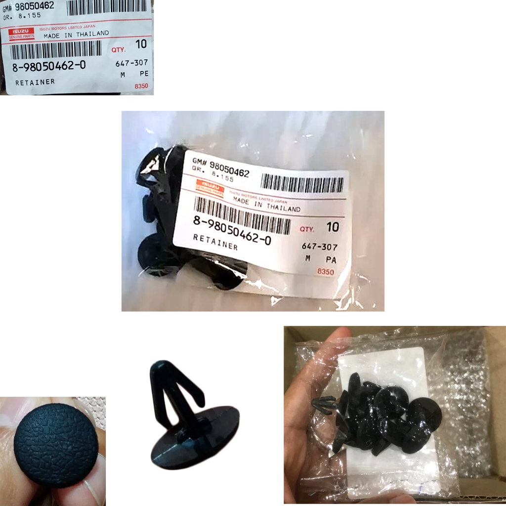 ISUZU Genuine Mud Flap Retainer Clip 8-98050462-0 Set of 10 pcs with OEM label