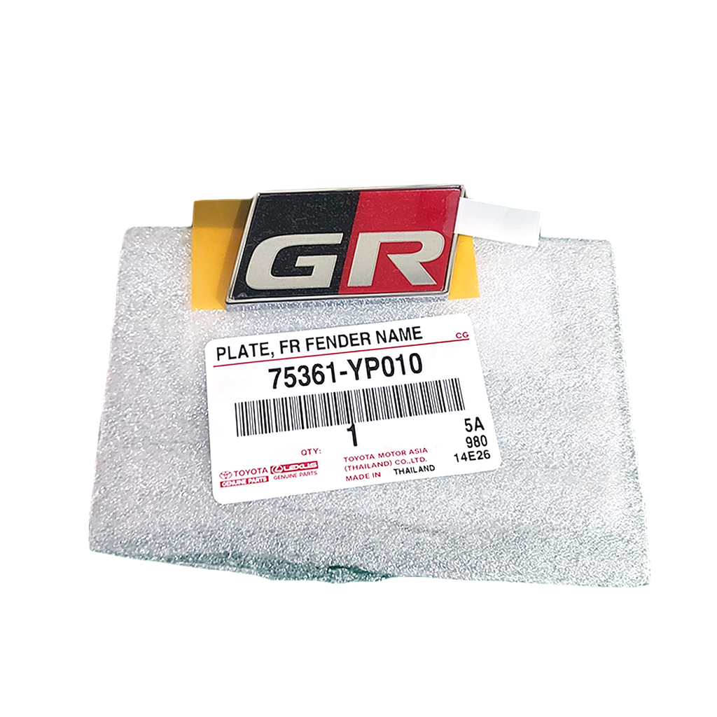 Toyota GR Emblem Badge - FR Fender Name Plate (75361-YP010)