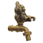 Brass Garden Faucet Tap Gorilla Gold - Front view