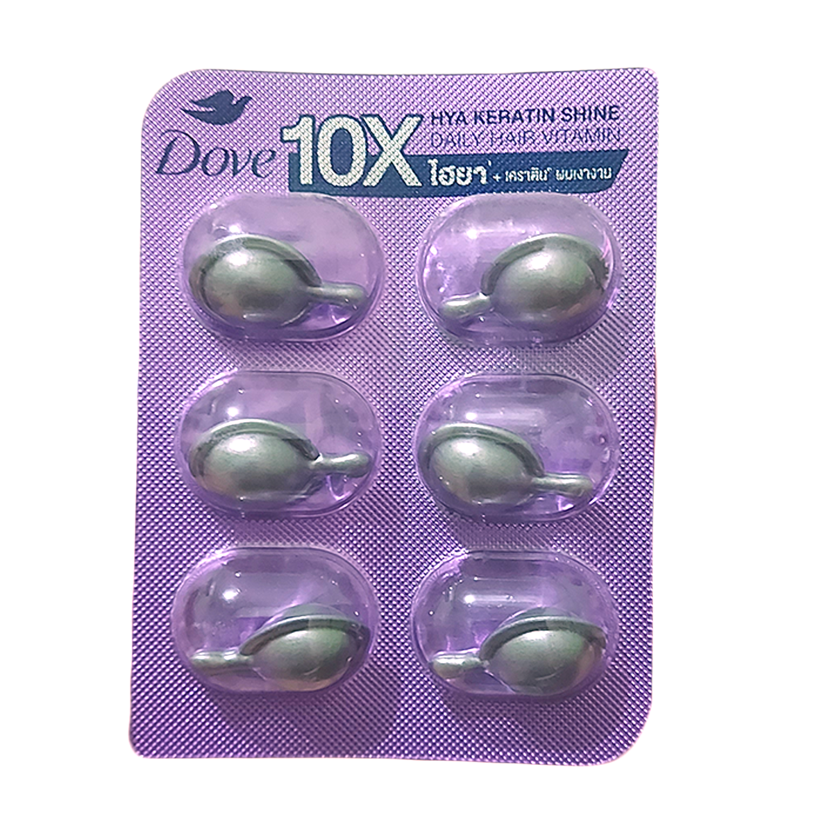 Dove Hya Keratin Shine Daily Hair Vitamin 1 mL × 6 Capsules