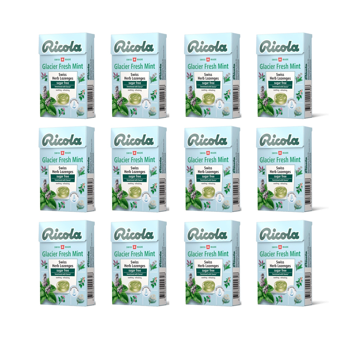 Ricola Swiss Herb Candy Lozenges Sugar Free 40g – 6 Flavors | Orange Mint, Cranberry, Glacier Mint & More