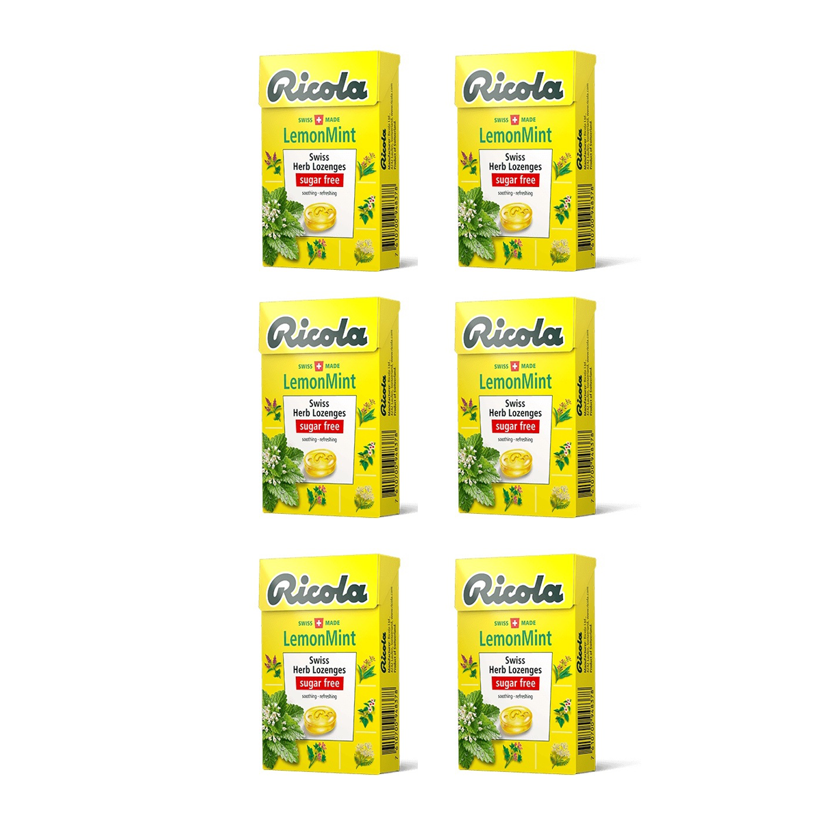 Ricola Swiss Herb Candy Lozenges Sugar Free 40g – 6 Flavors | Orange Mint, Cranberry, Glacier Mint & More