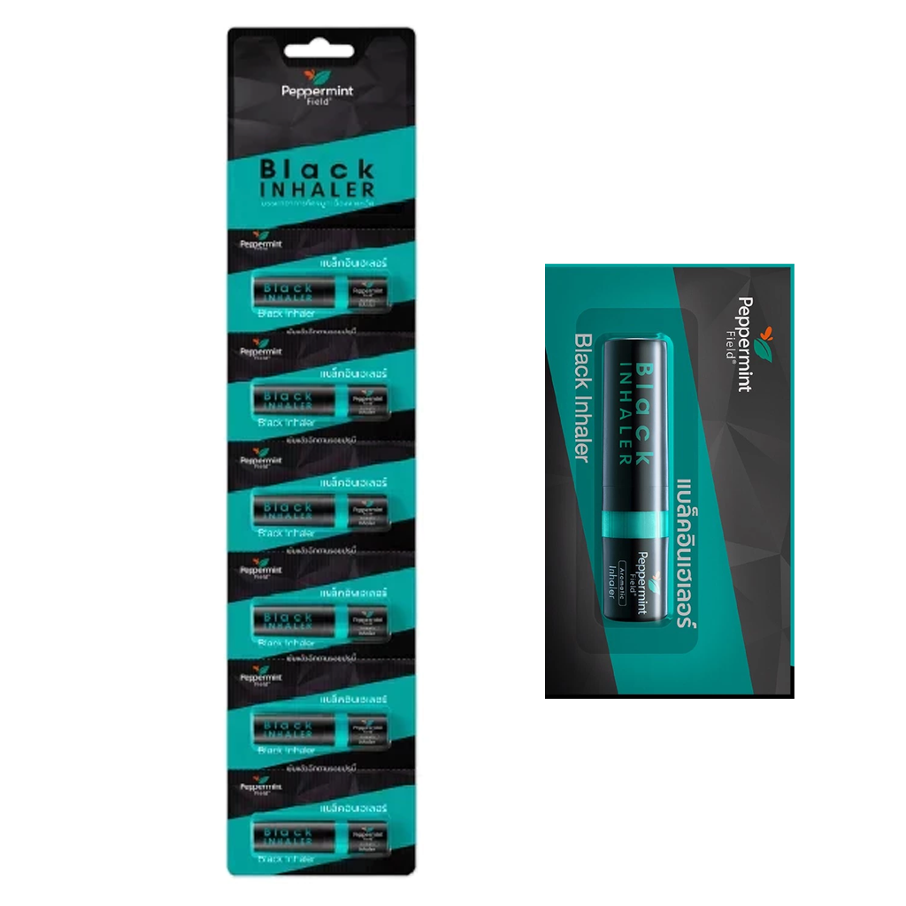 Peppermint Field Inhaler Black (Eucalyptus 2x) Oil Menthol Borneol Camphor K